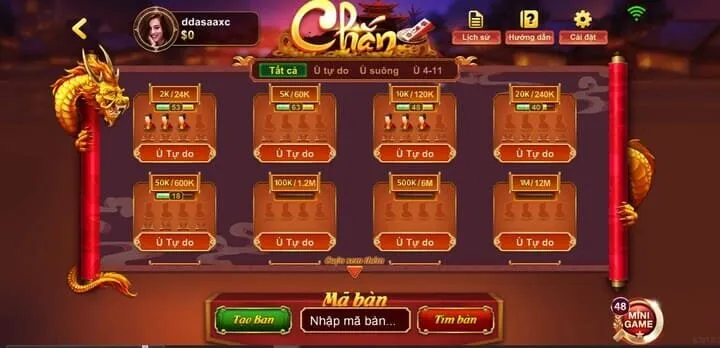 Khám phá giao diện của game Chắn Sunwin có gì?